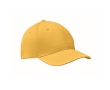 Cap with 6 panels and embroidered ventilation holes colour yellow