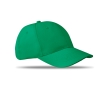 Cap with 6 panels and embroidered ventilation holes colour green