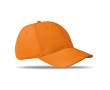 Cap with 6 panels and embroidered ventilation holes colour orange