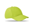 Cap with 6 panels and embroidered ventilation holes colour lime
