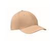 Cap with 6 panels and embroidered ventilation holes colour ivory