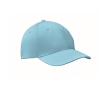 Cap with 6 panels and embroidered ventilation holes colour light blue