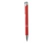 Corporate ballpoint pen made of shiny aluminium colour red