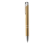 Corporate ballpoint pen made of shiny aluminium colour gold
