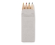Box of 4 coloured pencils as a promotional gift for kids colour beige