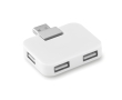 Cheap USB hub made of ABS with 4 ports colour white
