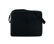 Cooler bag, polyester, with 2 zip compartments, shoulder strap colour black