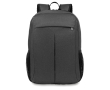 Polyester laptop backpack with trolley holder, 15\" colour grey