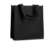 Affordable non-woven bag with short handles, 80 g/m2 colour black