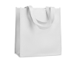 Affordable non-woven bag with short handles, 80 g/m2 colour white