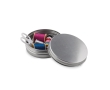 Sewing kit in a metal box as a promotional gift for travel colour matt silver