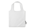 Foldable shopping bag, for promotions in polyester, 190T colour white