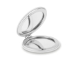 Pocket mirror with magnetic closure for promotions colour white