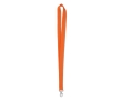 Economical, lanyard with lobster clasp for employees colour orange