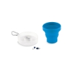 Keyring with foldable cup and pill box colour blue