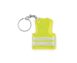 Affordable keyring in the shape of a reflective safety vest colour neon yellow
