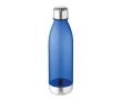 Plastic bottle with stainless steel base, BPA free, 600 ml colour transparent blue