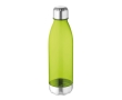 Plastic bottle with stainless steel base, BPA free, 600 ml colour transparent lime