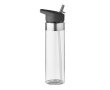 Transparent Tritan bottle with mouthpiece and straw, 650 ml colour transparent