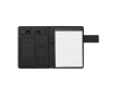 Folder with integrated power bank, USB cable & notepad, A5 colour black