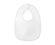 Baby bib with Velcro fastening, in cotton colour white