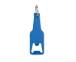 Bottle-shaped bottle opener for promotions colour blue