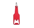 Bottle-shaped bottle opener for promotions colour red