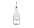 Bottle-shaped bottle opener for promotions colour silver