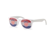 Fun fan glasses in different country flags for sports events colour white/blue