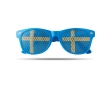 Fun fan glasses in different country flags for sports events colour blue