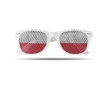 Fun fan glasses in different country flags for sports events colour white