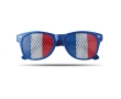 Fun fan glasses in different country flags for sports events colour royal blue