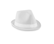 Bucket hat with white band, coloured polyester colour white