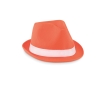 Bucket hat with white band, coloured polyester colour orange