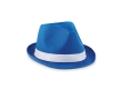 Bucket hat with white band, coloured polyester colour royal blue