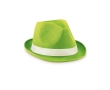 Bucket hat with white band, coloured polyester colour lime