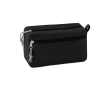 Double zipper toiletry bag made of polyester colour black