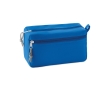 Double zipper toiletry bag made of polyester colour royal blue
