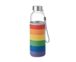 Water bottle with sleeve, promotional gift, 500 ml colour multicolour