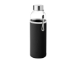 Water bottle with sleeve, promotional gift, 500 ml colour black