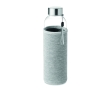 Water bottle with sleeve, promotional gift, 500 ml colour grey