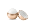 Ball-shaped lip balm in box, SPF 15 UV colour champagne