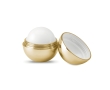 Ball-shaped lip balm in box, SPF 15 UV colour gold