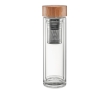 Double-walled drinking bottle made of borosilica glass, 420 ml colour transparent