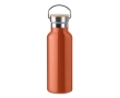 Thermos bottles with bamboo lids with handle, 500 ml colour orange