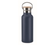 Thermos bottles with bamboo lids with handle, 500 ml colour navy-blue