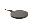 Wireless bamboo mobile phone charger colour black