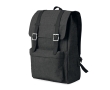 Laptop backpack with USB port and decorative straps, 15'' colour black
