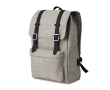 Laptop backpack with USB port and decorative straps, 15'' colour grey