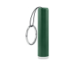 Flashlight branded with a glowing logo as a promotional item colour dark green